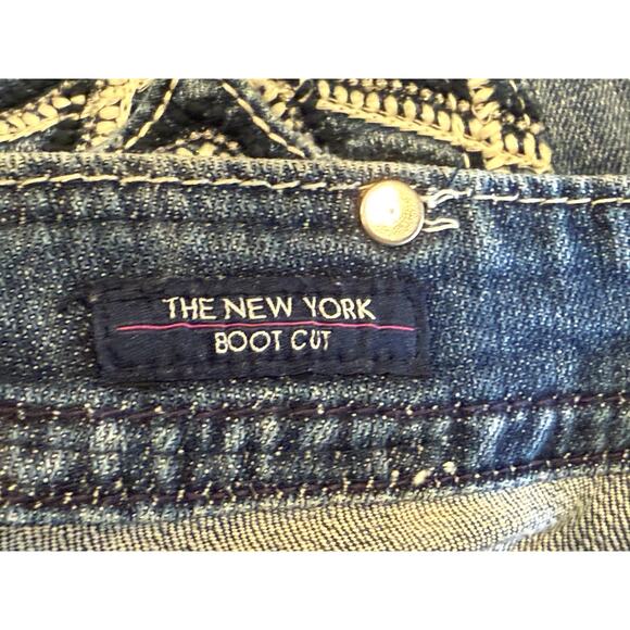 Vigoss The New York Boot Cut Mid Rise Jeans Size 11/12 Rhinestone Y2K - Picture 5 of 16